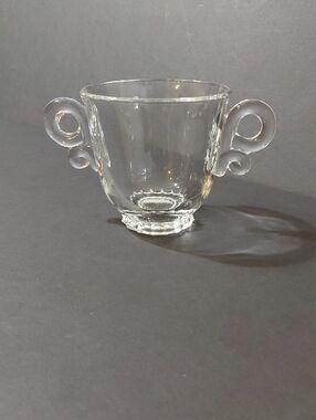 Vintage Heisey Lariat Glass Footed Open Sugar Bowl